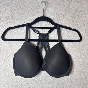 Auden Bra Womens 34DD Black The Ace Front‎ Closure Underwire Bra Lace Sexy